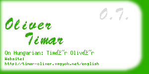 oliver timar business card